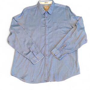 Guess Men's Long Sleeve Button Up Shirt 2X Baby Blue XXL